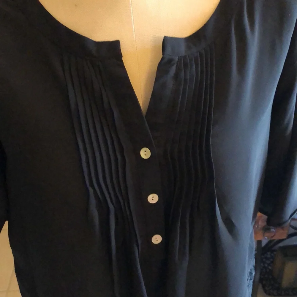 Black Embellished Top by hollywould Size L - Picture 3 of 11